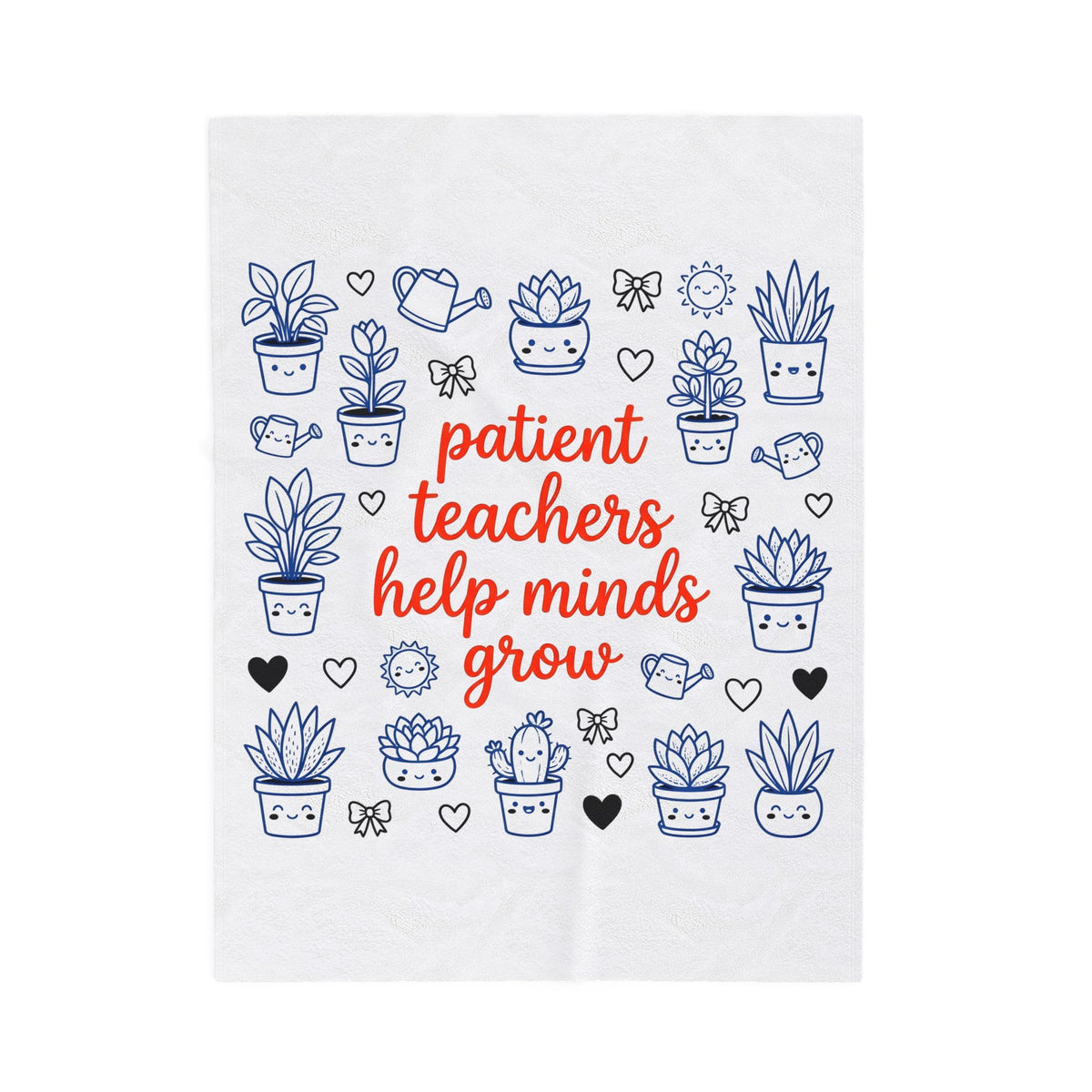 Adorable Succulents Blanket Teacher Thankfulness Gift Women Sketch Blanket Succulent Blanket Educator Enthusiast Drawing Blanket Gratitude Graphic