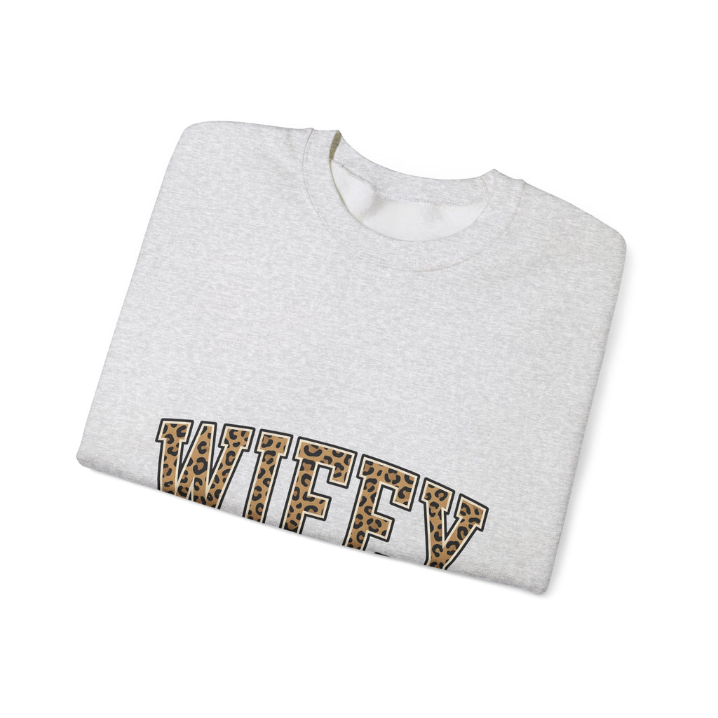 Leopard Pattern Letters Sweatshirt Moms Bridal Gift Women Strong Sweatshirt Alphabet Sweatshirt Motherhood Enthusiast Bold Sweatshirt Wedding Graphic Vintage
