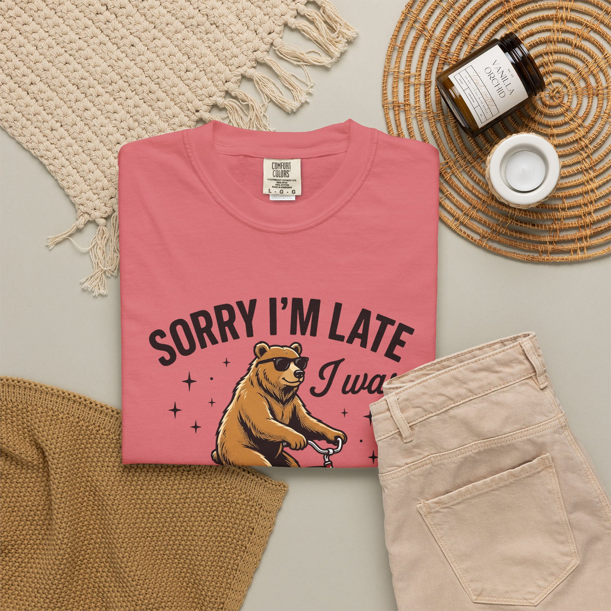 Bear Cycling T-Shirt Funny Creatures Gift Women Funny Cartoon T-Shirt Bear T-Shirt Humor Fan Cartoonish T-Shirt Animal Graphic Classic Cool Glasses