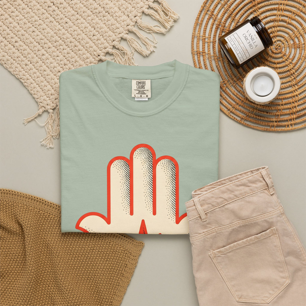 Hamsa Hand T-Shirt Boho Chic Spiritual Gift Women Minimalist T-Shirt Hand Of Fatima T-Shirt Bohemian Enthusiast Simple T-Shirt Mystical Graphic