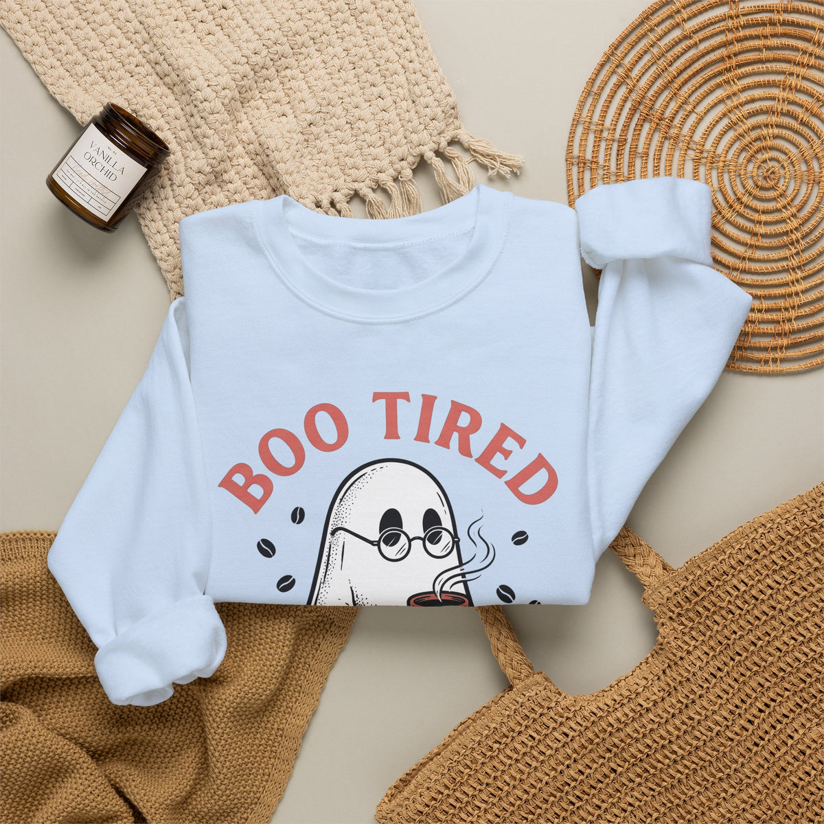 Ghost Brew Sweatshirt Halloween Latte Gift Women Line Art Sweatshirt Spirit Sweatshirt Horror Fan Spectral Sweatshirt Coffee Graphic Comic Tea Cup Sweatshirt