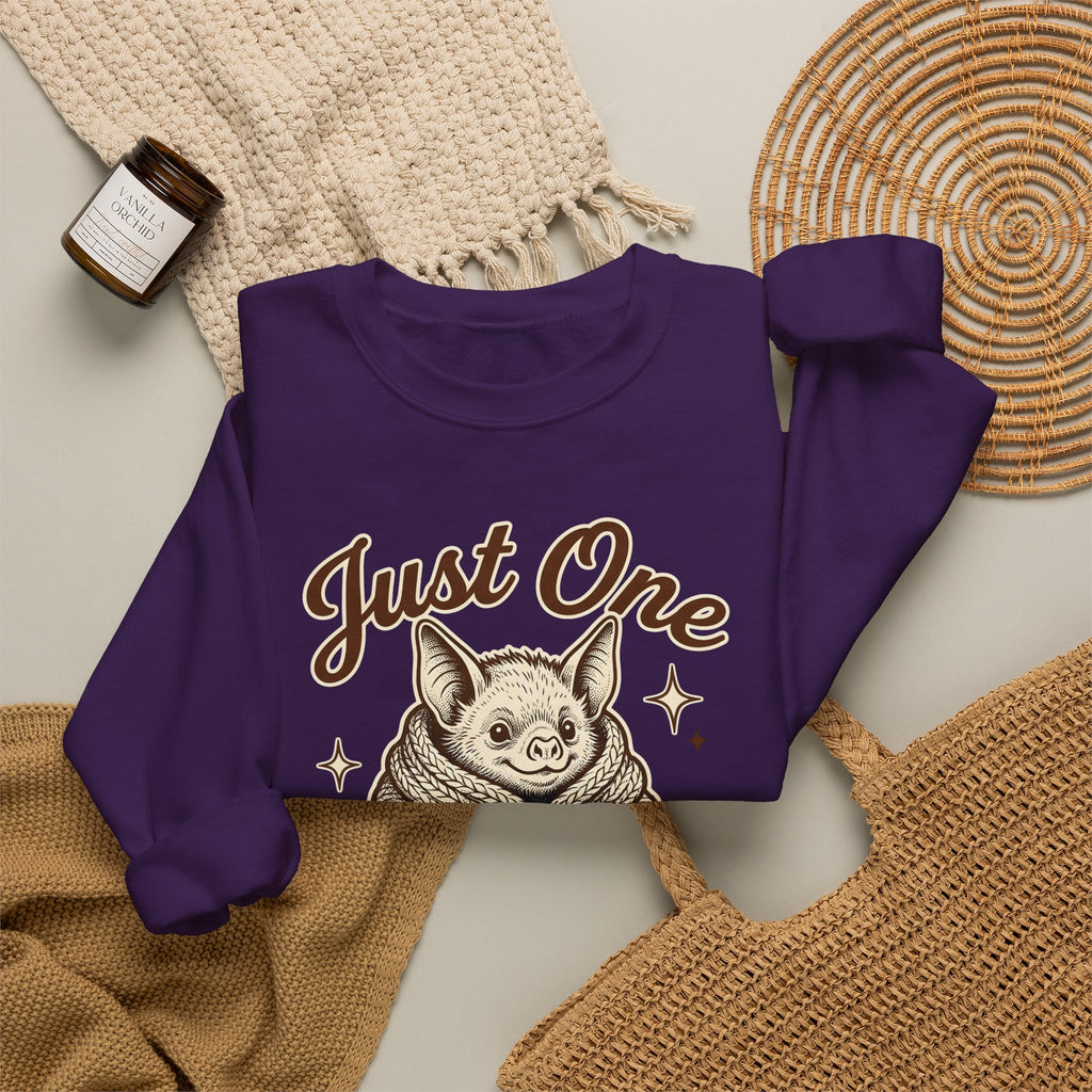 Bat Needlework Sweatshirt Cute Crafts Gift Women Vintage Sweatshirt Embroidery Sweatshirt Adorable Fan Retro Sweatshirt Crafting Graphic Doodle Wool Ball