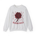Rose Flower Cowgirl Floral Gift Tattoo Flower Rodeo Fan Ink Floral Vintage Raindrops Sweatshirt