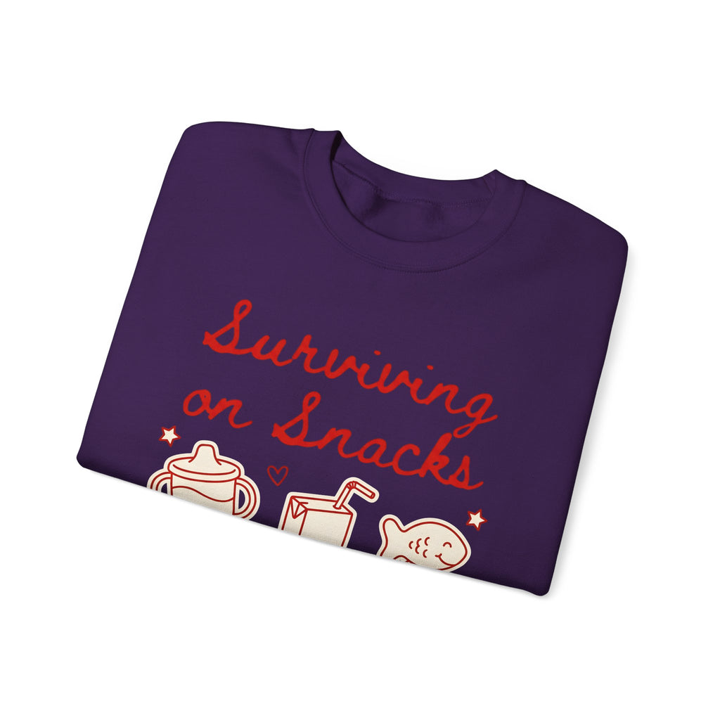 Snack Sketches Sweatshirt Moms Parenting Gift Women Fun Sweatshirt Food Illustrations Sweatshirt Motherhood Fan Cute Graphic Parenting Graphic Clean Teddy