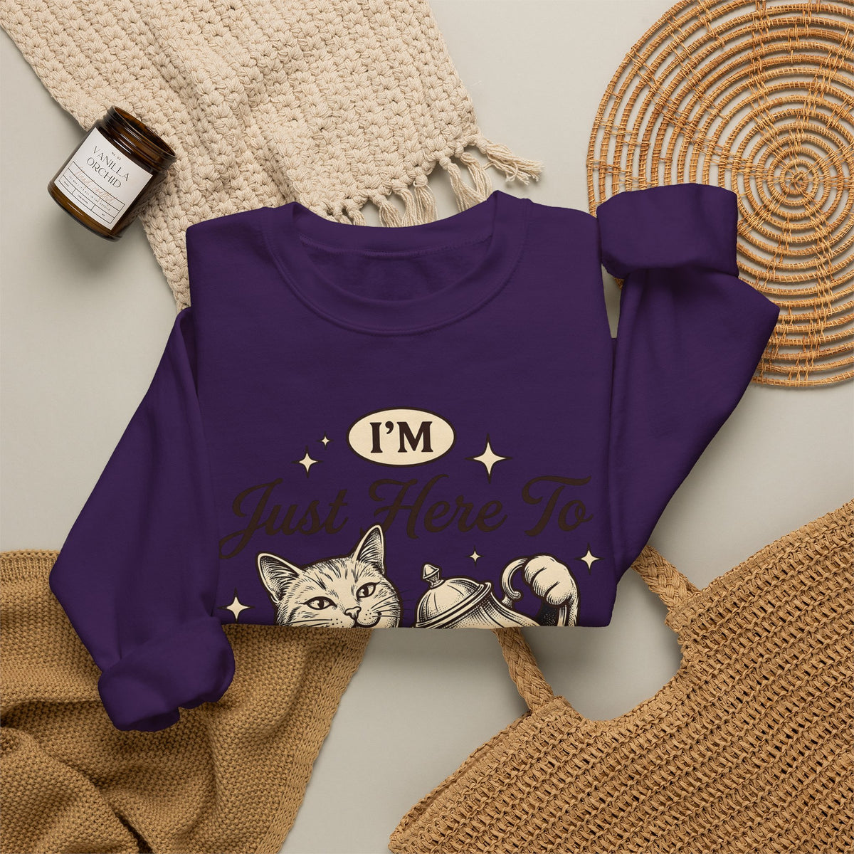 Feline Teapot Sweatshirt Cat Drink Gift Women Classic Sweatshirt Teapot T-Sh