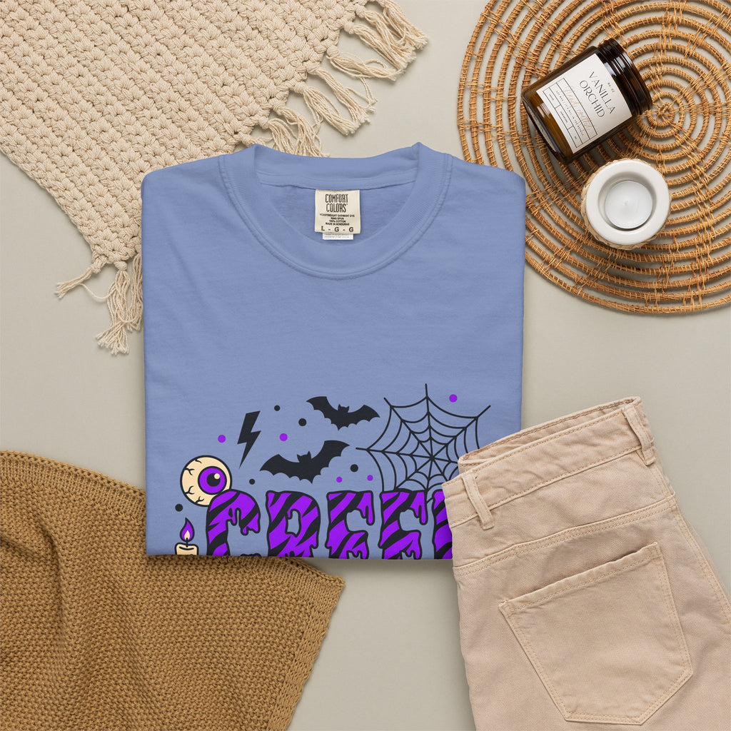 Bat Spider Webbing T-Shirt Halloween Occult Gift Women Haunted T-Shirt Spider Web T-Shirt Horror Fan Spooky T-Shirt Mystic