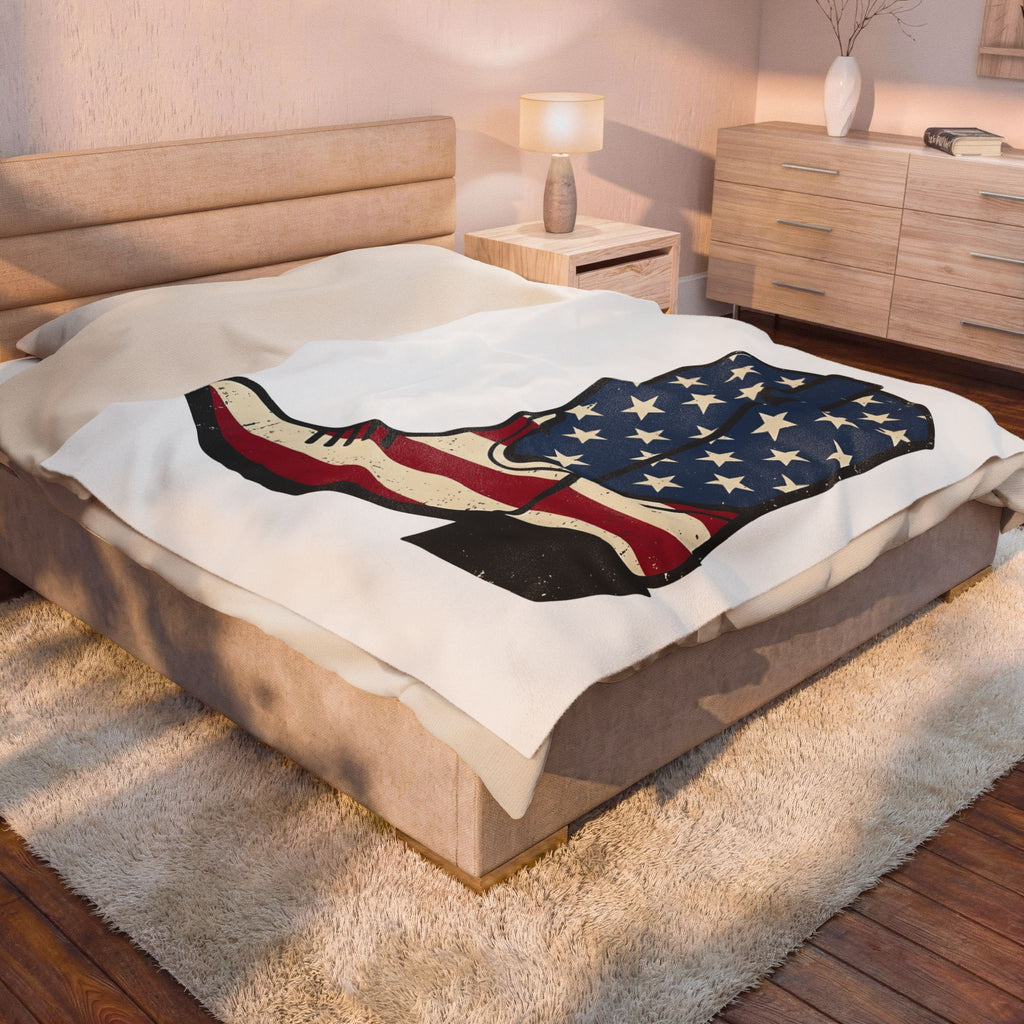 Leather Boot Blanket America Rodeo Gift Women Heritage Blanket Boot Blanket American Fan Boots Blanket Rodeo Graphic Antique Star Symbols Blanket