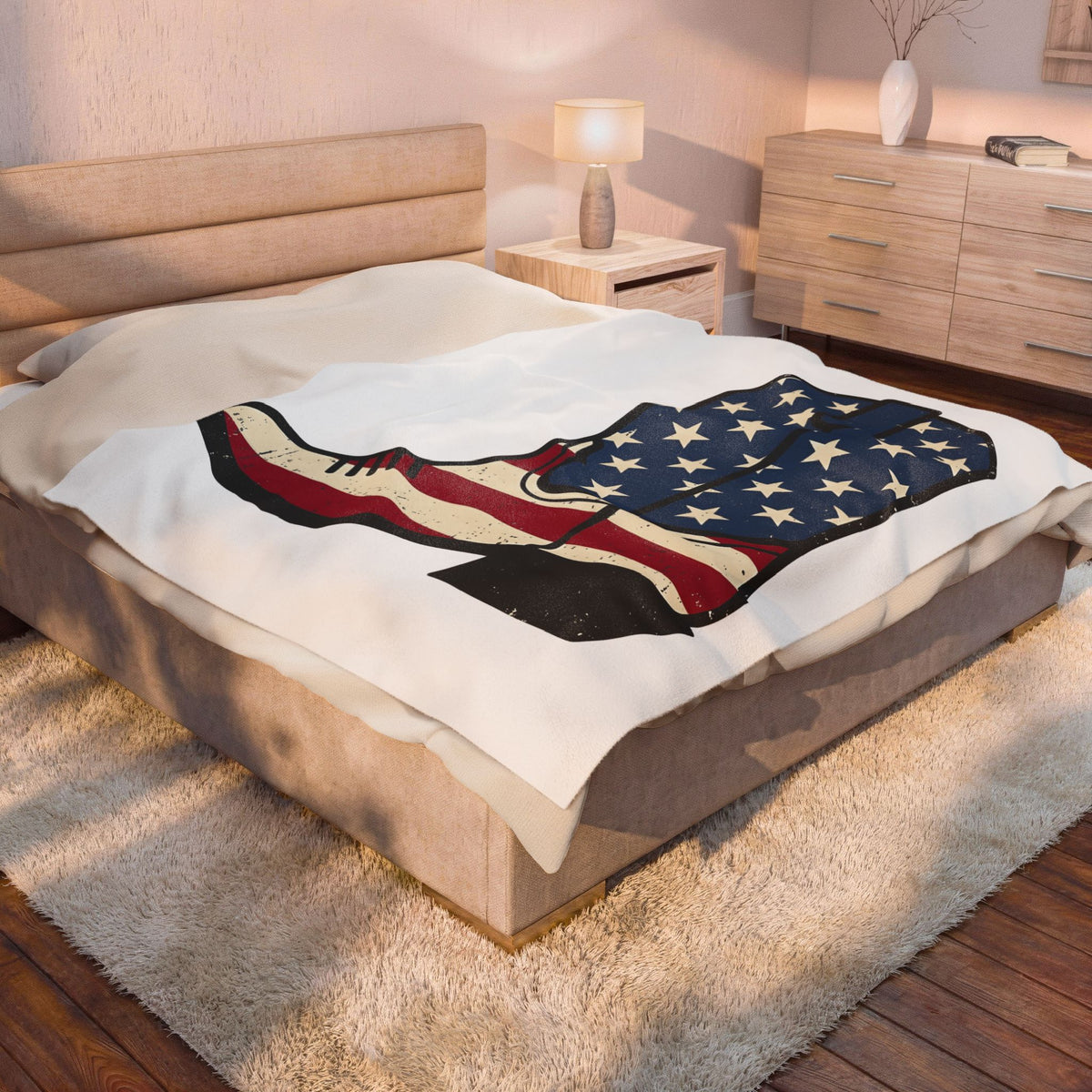 Leather Boot Blanket America Rodeo Gift Women Heritage Blanket Boot Blanket American Fan Boots Blanket Rodeo Graphic Antique Star Symbols Blanket