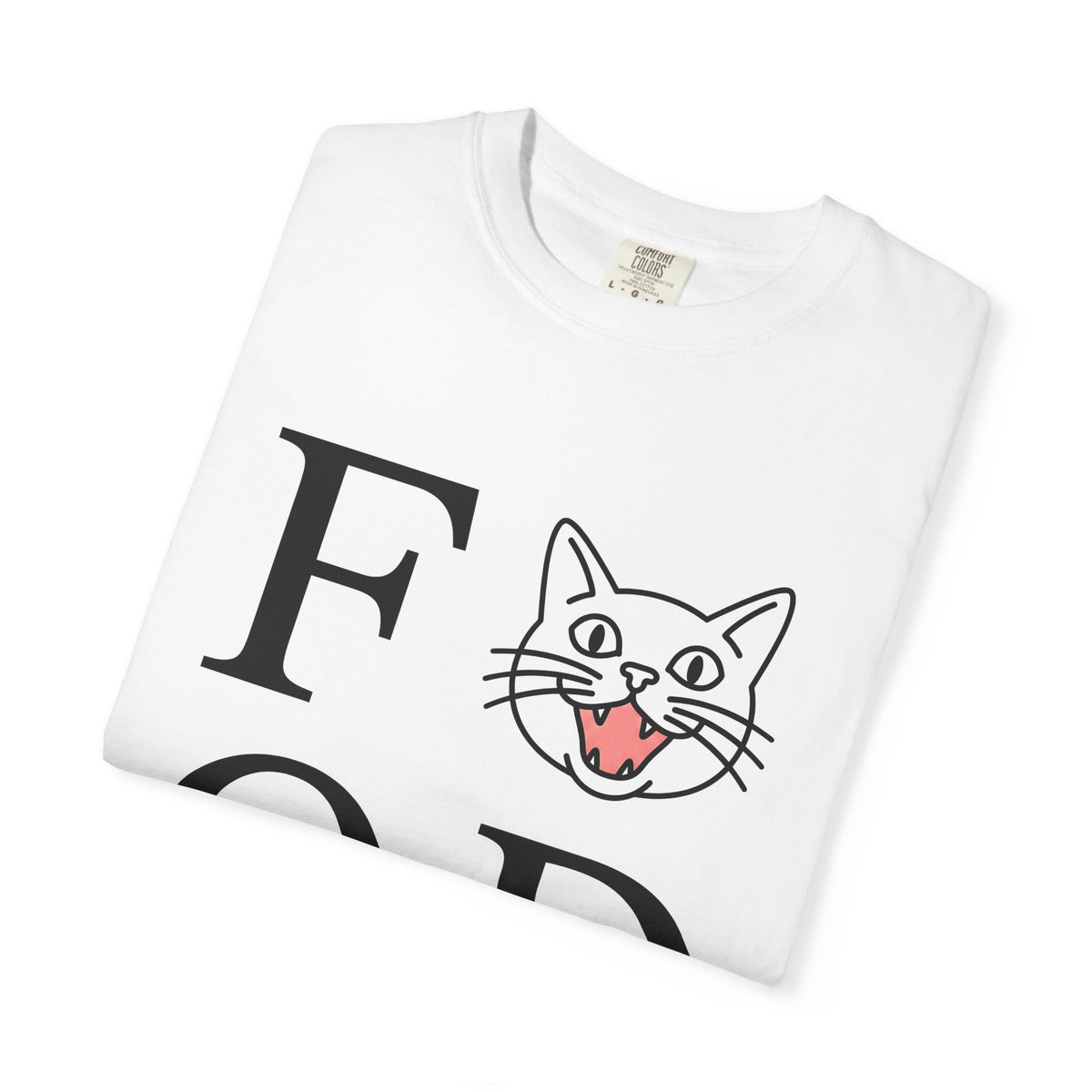 Cat Face Graphic T-Shirt Cat Humor Gift Women Minimalist T-Shirt Kitty T-Shirt Feline Fan Simple T-Shirt Funny Graphic Modern Bold Letters T-Shirt