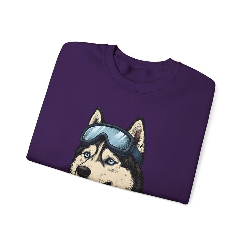Husky Wolf Sweatshirt Dog Snow Gift Women Line Art Sweatshirt Wolfdog Sweatshirt Dog Fan Siberian Graphic Sweatshirt Hand Drawn Neckerchief Sweatshirt