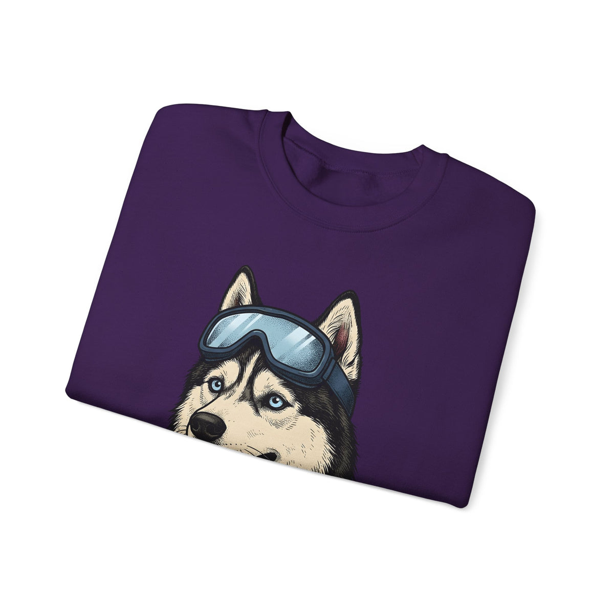 Husky Wolf Sweatshirt Dog Snow Gift Women Line Art Sweatshirt Wolfdog Sweatshirt Dog Fan Siberian Graphic Sweatshirt Hand Drawn Neckerchief Sweatshirt
