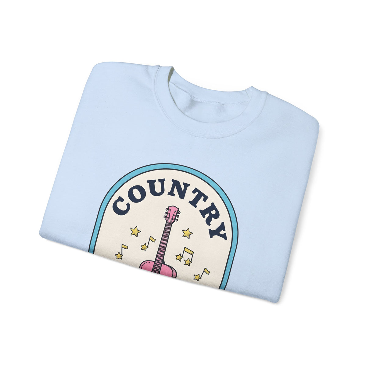 Pastel Guitar Sweatshirt Cowgirl Sound Gift Women Antique Sweatshirt Guitar Sweatshirt Rodeo Fan Vintage Sweatshirt Audio Graphic Nostalgic Twinkle Sweatshirt
