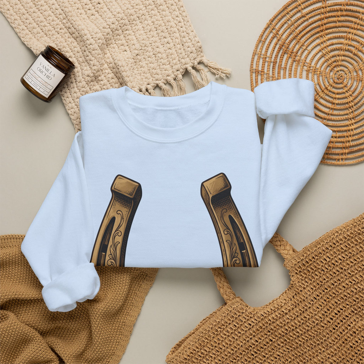 Horseshoe Sweatshirt Cowgirl Farm Gift Women Cowboy Sweatshirt Shoe Sweatshirt Rodeo Fan Western Sweatshirt Ranch Graphic Retro Flower Sweatshirt
