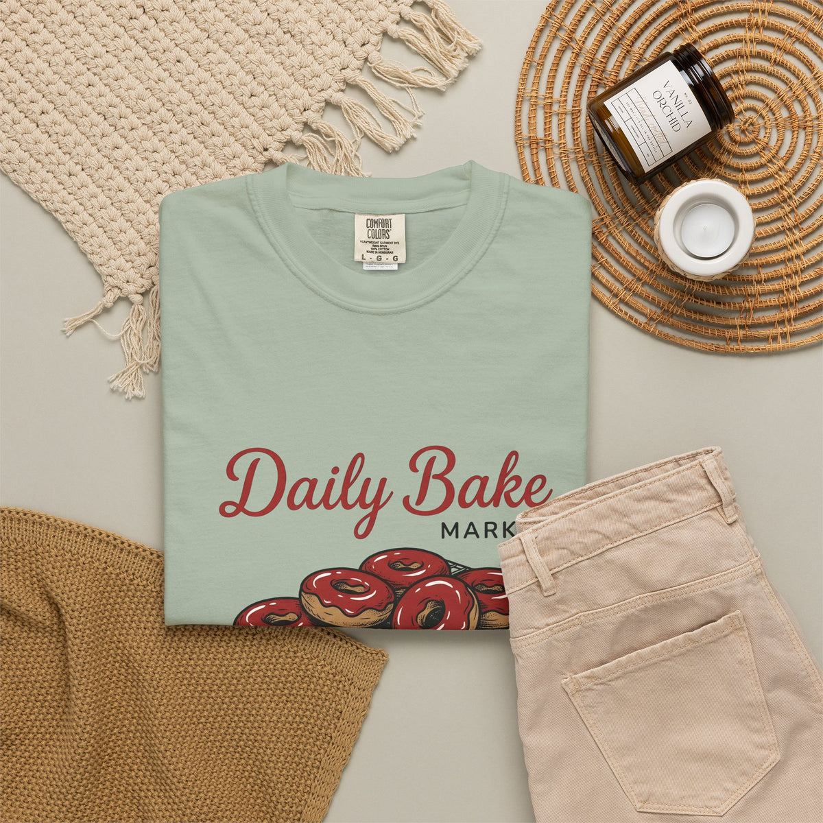 Doughnut Pile Desserts Pastry Gift Retro Donut Sweets Fan Vintage Bakery Sketch Wire Rack T-Shirt