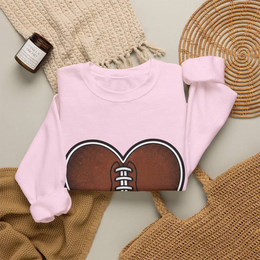 Football Love Sweatshirt Moms Fitness Gift Women Line Art Sweatshirt Soccer Sweatshirt Mom Enthusiast Football Sweatshirt Fitness Graphic Cartoon Seam Sweatshirt