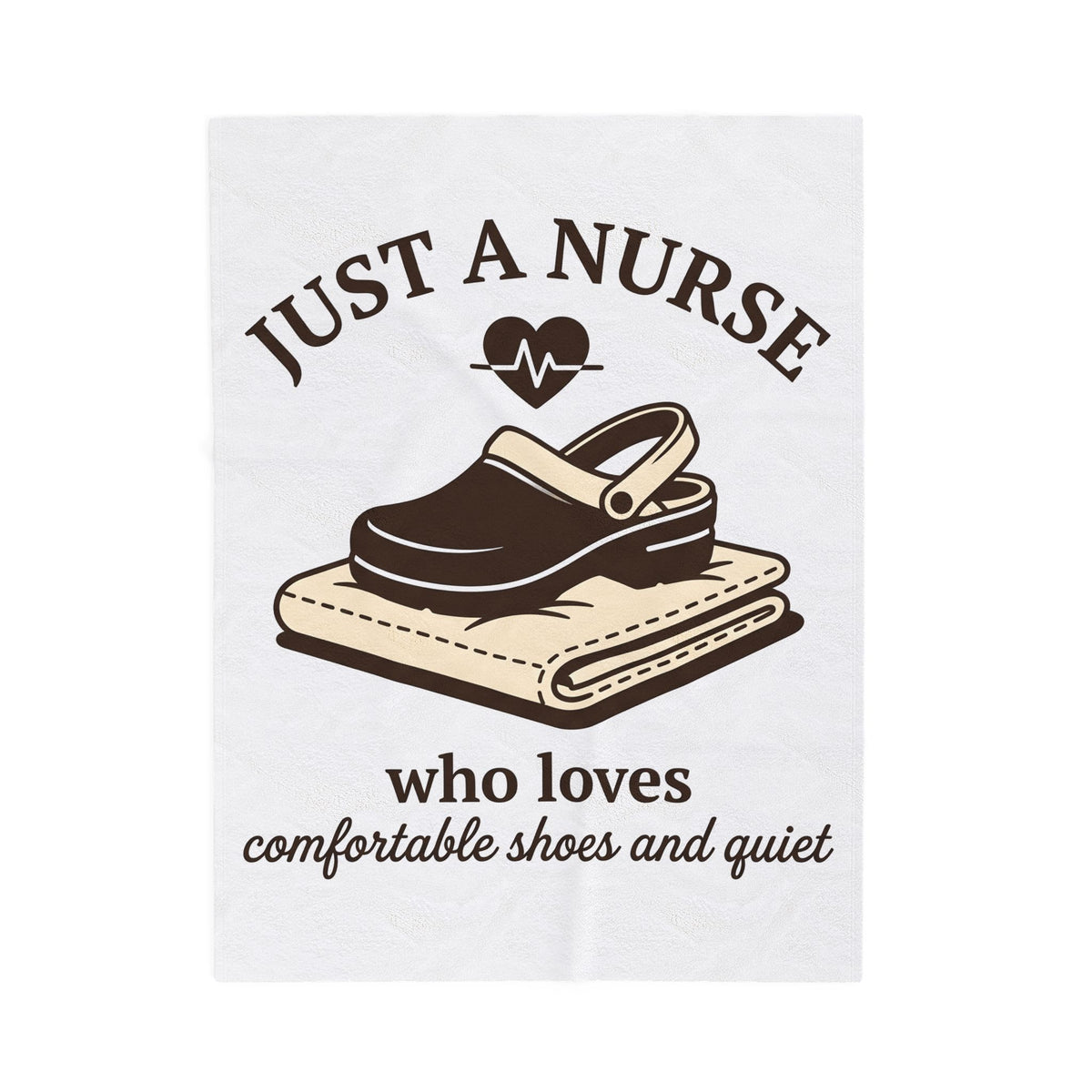 Nursing Shoe Blanket Nurses Healthcare Gift Women Line Art Blanket Nursing Clog Blanket Nurse Enthusiast Illustration Graphic Medical Design Old