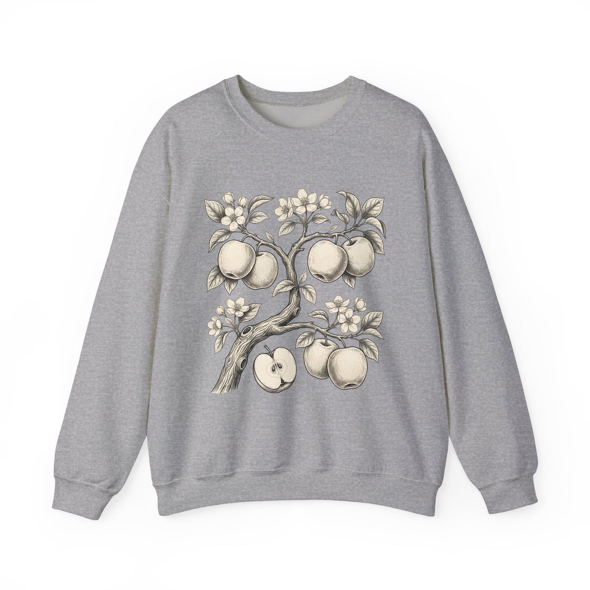 Apple Tree Sweatshirt Cottagecore Nature Gift Women Botanical Sweatshirt Apple Sweatshirt Rustic Fan Floral Sweatshirt Environmental Graphic Vintage Blossom