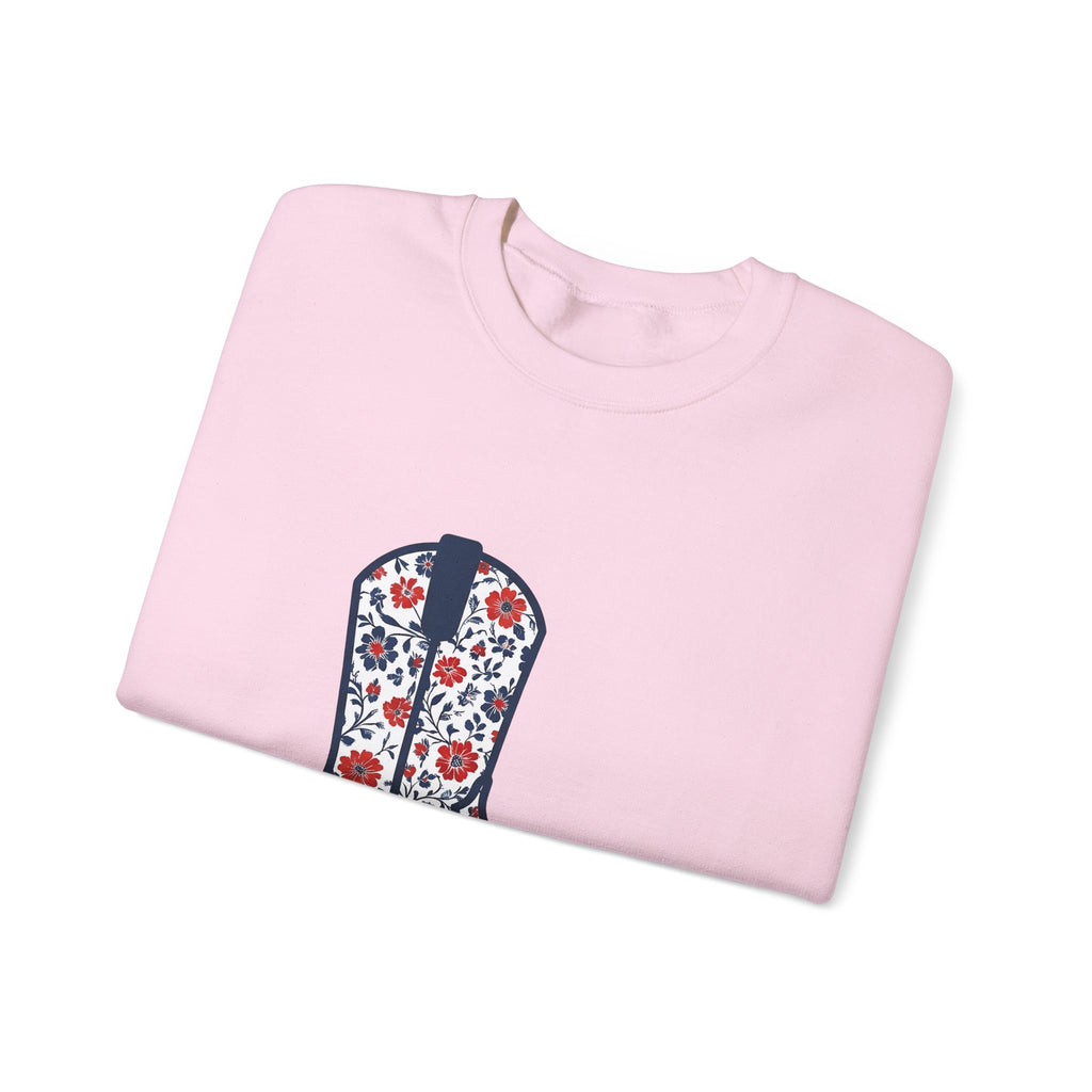 Western Boot America 4Th Of July Cowboy Gift Flower Boot Patriot Fan Floral Rodeo Sweatshirt