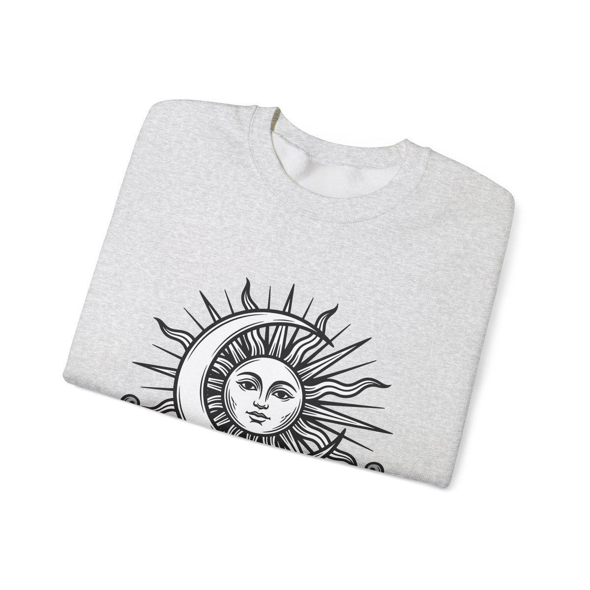 Sun Moon Boho Chic Astrology Gift Sketch Celestial Body Bohemian Enthusiast Drawing Astrology Sweatshirt