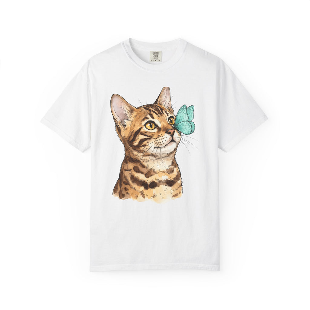 Domestic Cat Cat Fauna Gift Cartoon Kitten Cat Fan Feline Wildlife Gouache Bug T-Shirt