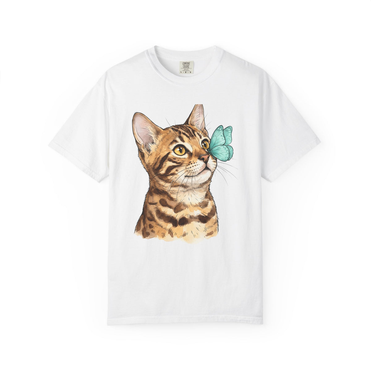 Domestic Cat Cat Fauna Gift Cartoon Kitten Cat Fan Feline Wildlife Gouache Bug T-Shirt