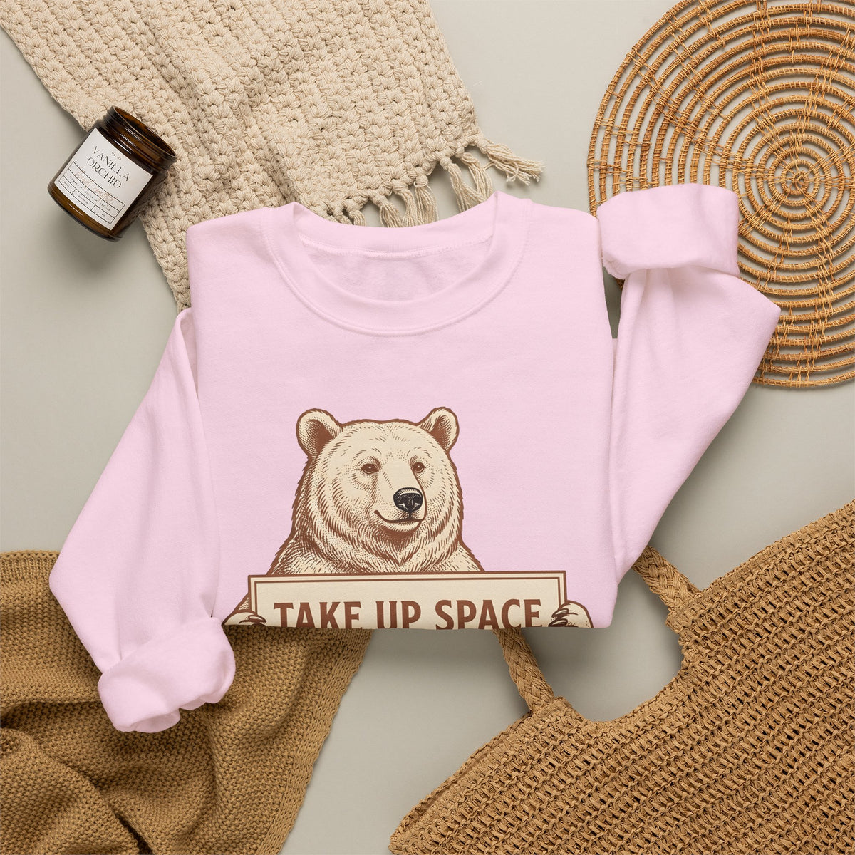Bear Bear Animal Gift Vintage Grizzly Bear Fan Ursine Wildlife Hand Drawn Sign Sweatshirt