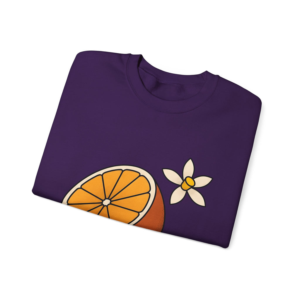Tangerine Segment Sweatshirt Boho Chic Gardening Gift Women Modern Sweatshirt Mandarin Sweatshirt Bohemian Fan Contemporary Sweatshirt Gardener Graphic Classic