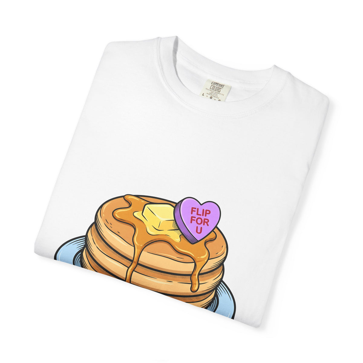 Pancakes Pile T-Shirt Desserts Brunch Gift Women Comic T-Shirt Pancake Stack T-Shirt Sweets Fan Cartoon T-Shirt Breakfast Graphic Design Graphic