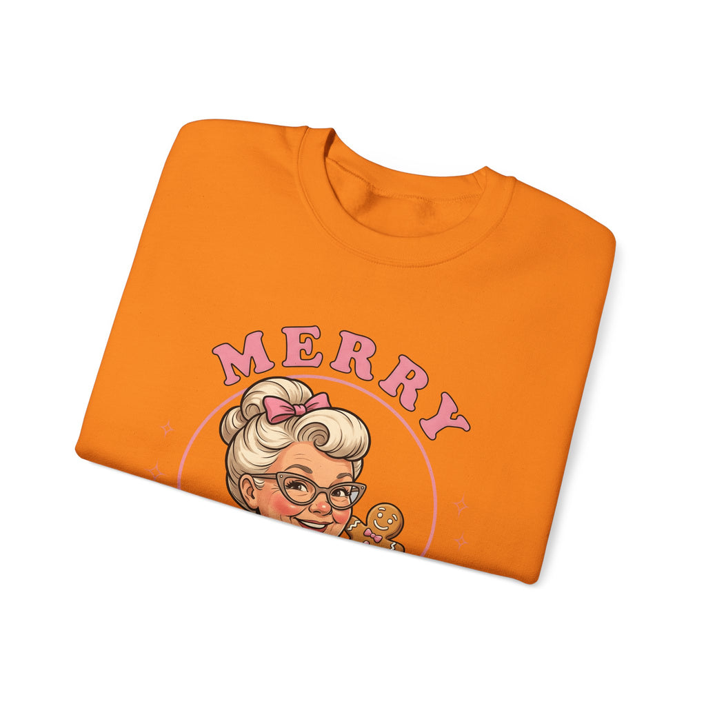 Grandma Cookie Christmas Pastry Gift Comic Cookie Christmas Fan Cartoon Bakery Vintage Sweatshirt