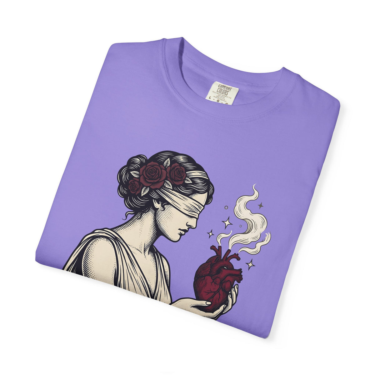 Goddess Love T-Shirt Boho Chic Magical Gift Women Sketch T-Shirt Divine Love T-Shirt Bohemian Fan Drawing Design Illustration Classic Bloom T-Shirt