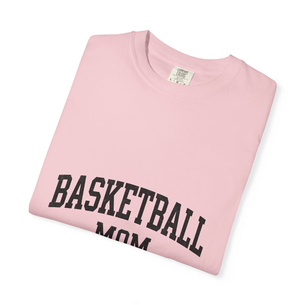 Team Text T-Shirt Moms Basketball Accessories Gift Women Hand Drawn T-Shirt Group Message T-Shirt Mom Fan Handdrawn T-Shirt Basketball Graphic Old