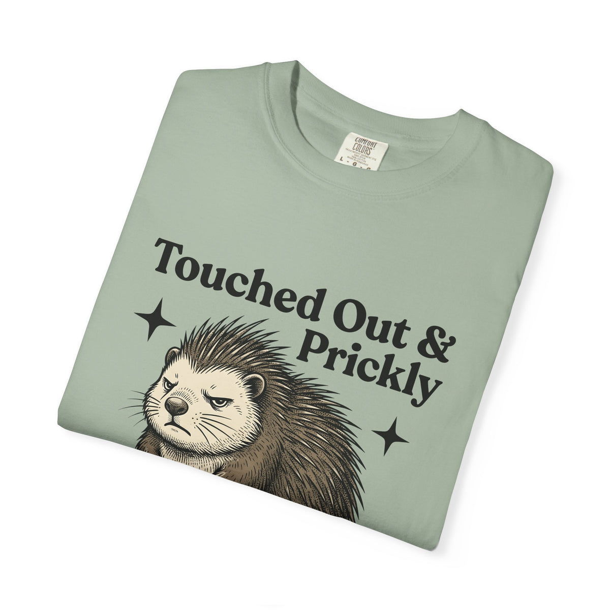 Grumpy Porcupine T-Shirt Moms Humor Gift Women Hand Drawn T-Shirt Quillpig T-Shirt Motherhood Fan Illustrated Graphic T-Shirt Vintage Stars T-Shirt
