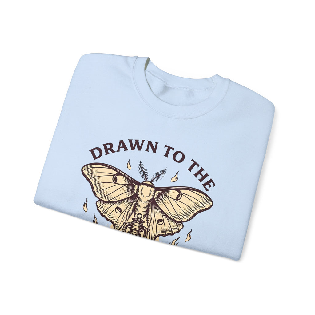 Moth Lamp Sweatshirt St. Valentine's Day Dark Gift Women Retro Sweatshirt Lamp Sweatshirt Valentine Fan Vintage Sweatshirt Gothic Graphic Sketch Flame Sweatshirt