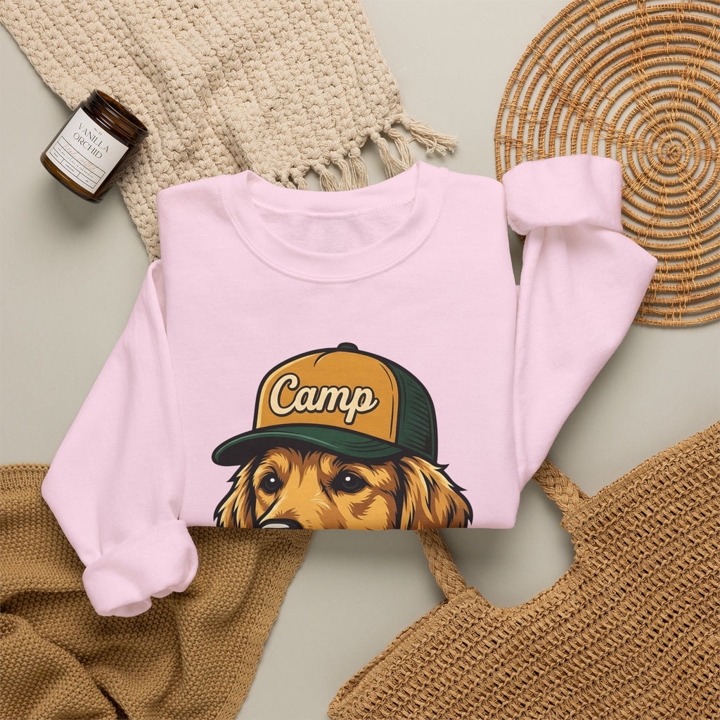 Golden Retriever Sweatshirt Dog Hiking Gift Women Hand Drawn Sweatshirt Retriever Sweatshirt Dog Fan Illustrated Graphic Sweatshirt Classic Cap Sweatshirt