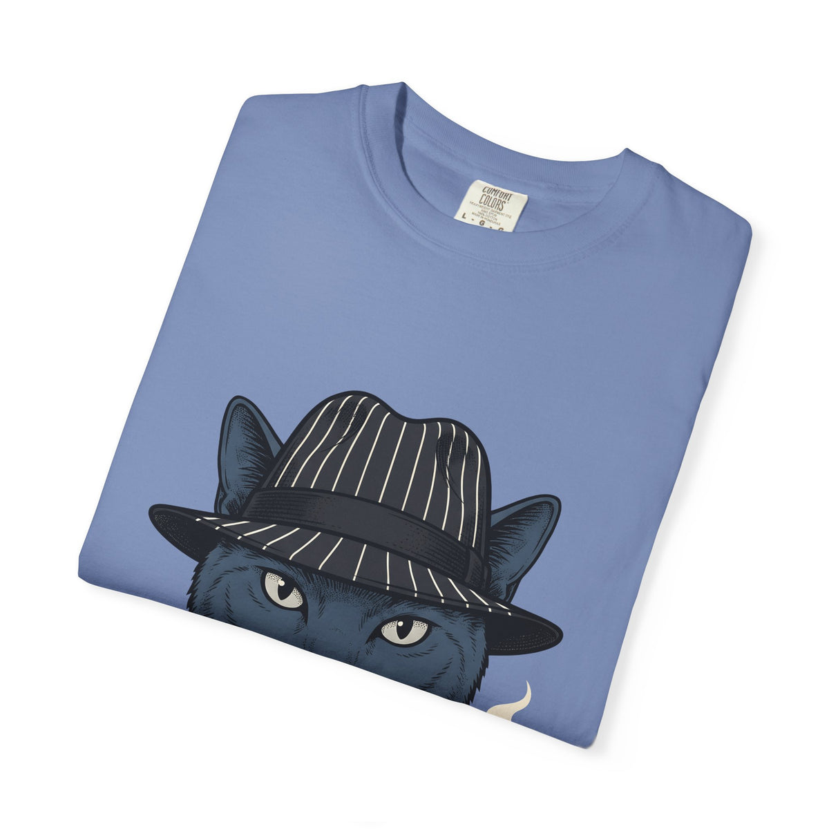 Cat Bonnet T-Shirt Cat Satire Gift Women Antique T-Shirt Headgear T-Shirt Feline Fan Vintage T-Shirt Parody Graphic Line Art Stogie T-Shirt
