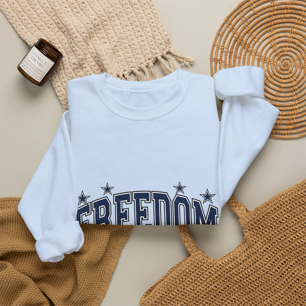 Patriotic Text Sweatshirt America Independence Gift Women Collegiate Sweatshirt Typography Sweatshirt American Fan Patriotic Sweatshirt Liberty Graphic Vintage