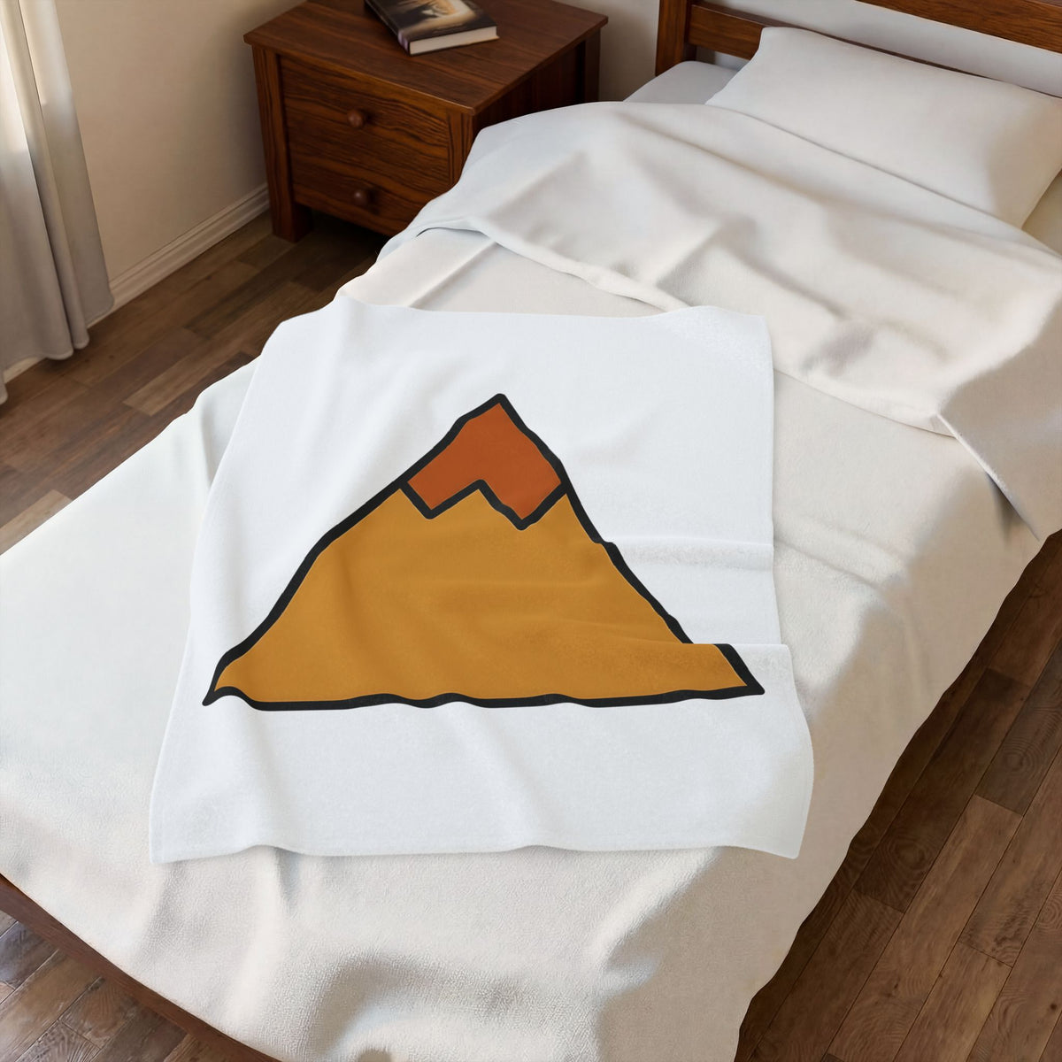 Mountain Nature Outdoors Gift Minimalist Peak Wilderness Enthusiast Simple Adventure Blanket