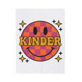 Grin Icon Teachers Inspiration Gift Nostalgic Smiley Educator Enthusiast Vintage Motivational Blanket