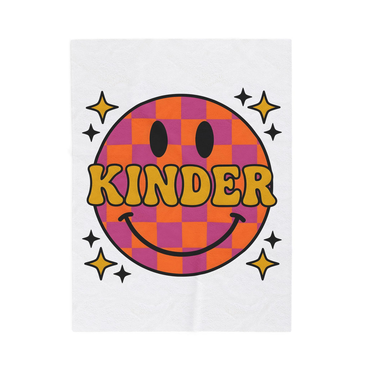 Grin Icon Teachers Inspiration Gift Nostalgic Smiley Educator Enthusiast Vintage Motivational Blanket