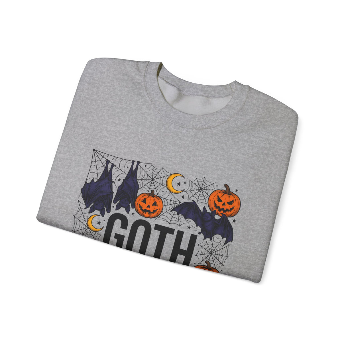 Vampire Pumpkin Goth Autumn Gift Horror Bloodsucking Dark Fan Macabre Fall Hand Drawn Webbing Sweatshirt