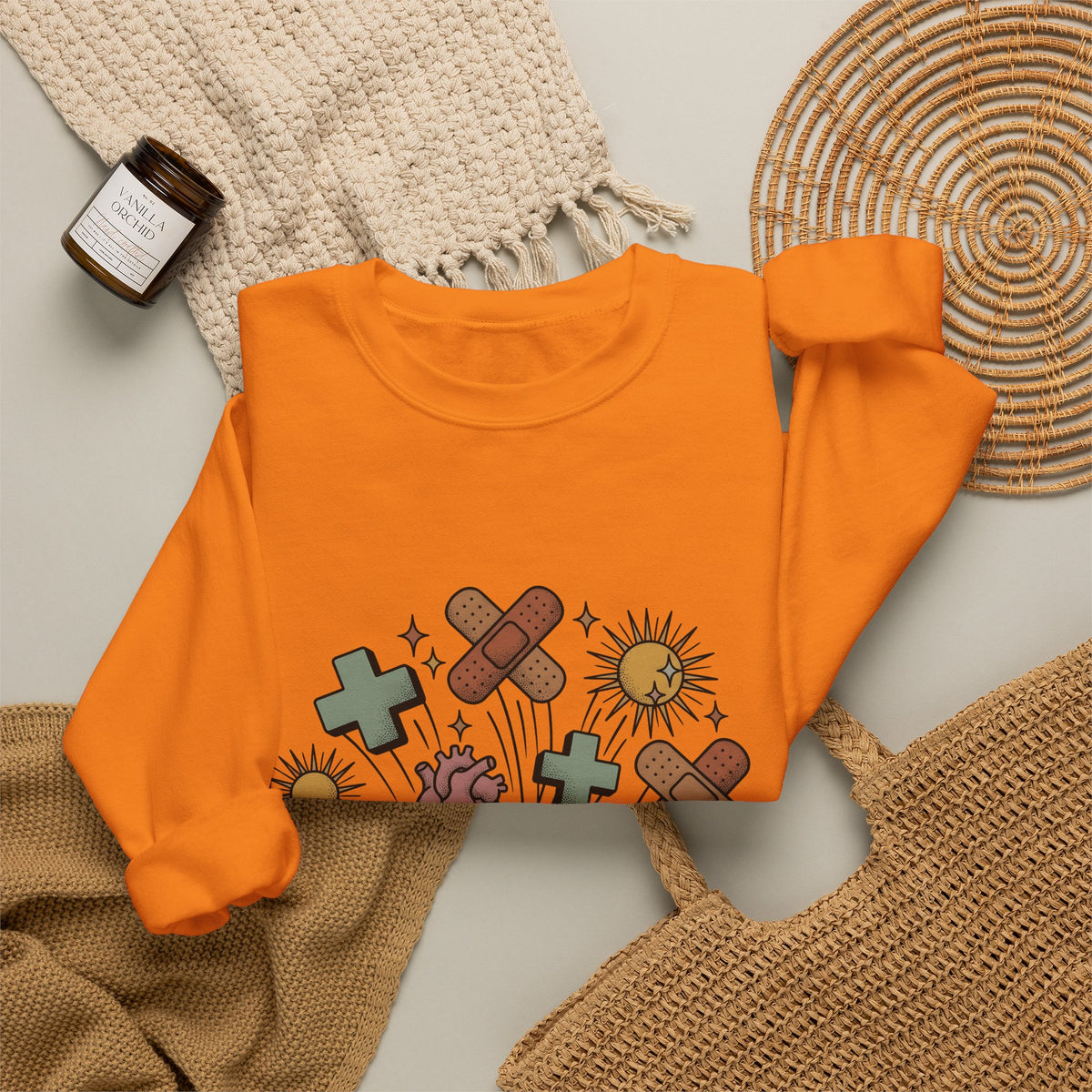 Anatomical Heart Sweatshirt Nurses Thank You Gift Women Classic Sweatshirt Heart Diagram Sweatshirt Nurse Practitioner Enthusiast Vintage Sweatshirt