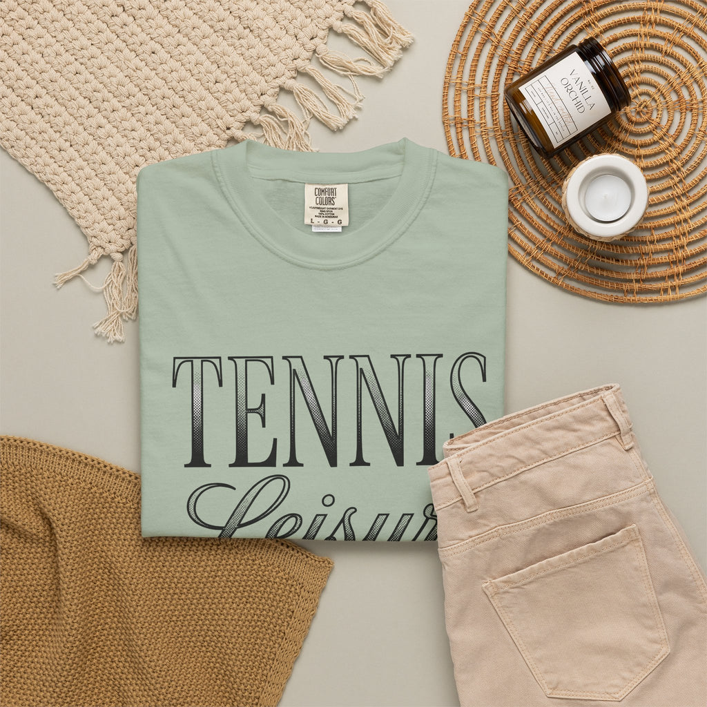 Tennis Club Tennis Fitness Gift Vintage Tennis Team Tennis Fan Athletic Workout Classic Script T-Shirt