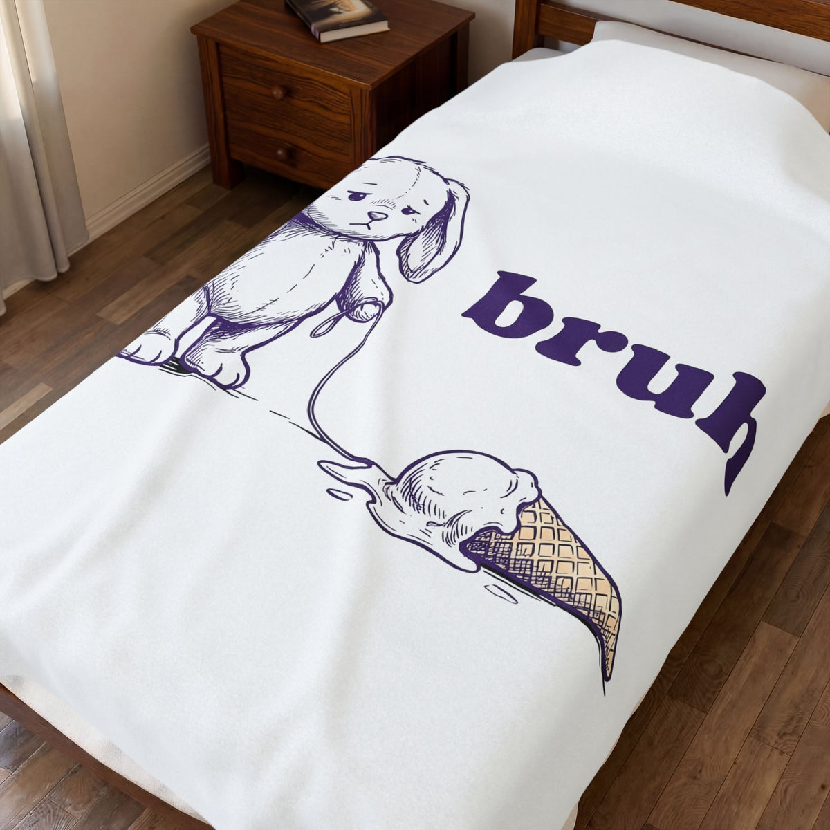 Upset Hare Blanket Funny Creatures Gift Women Cartoon Blanket Rabbit Blanket Humor Fan Comic Blanket Animal Graphic Classic Sweet Cone Blanket