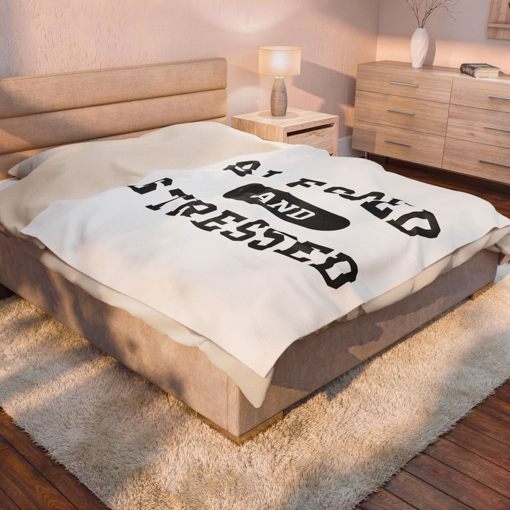 Bold Lettering Design Blanket Moms Household Gift Women Simple Blanket Typography T-Sh
