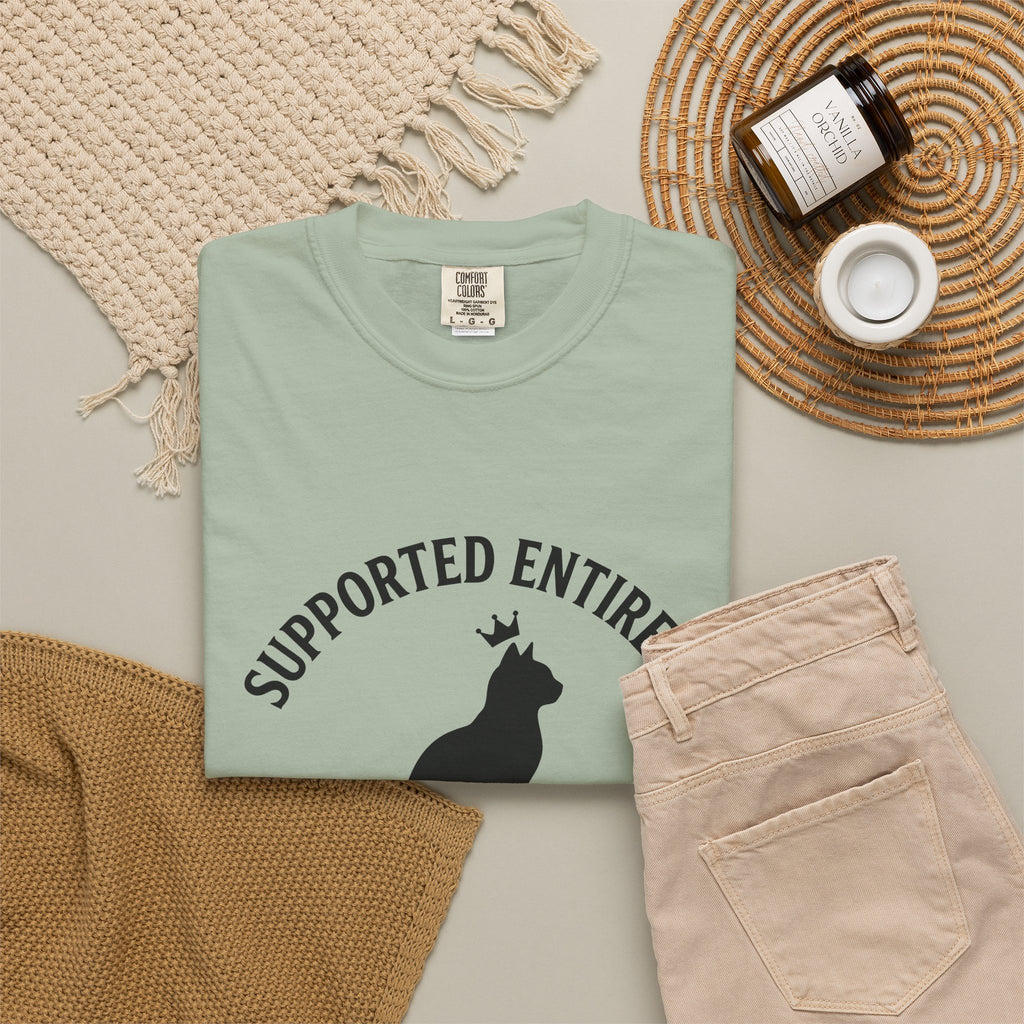 Cat Outline T-Shirt Cat Animal Gift Women Simple T-Shirt Kitten T-Shirt Cat Fan Feline T-Shirt Creature Graphic Retro Tiara T-Shirt