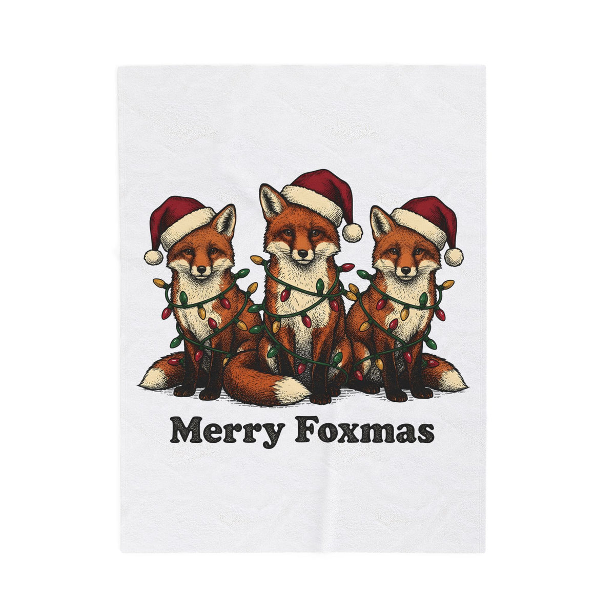 Fox Pack Blanket Christmas Critters Gift Women Cartoon Blanket Foxes Blanket