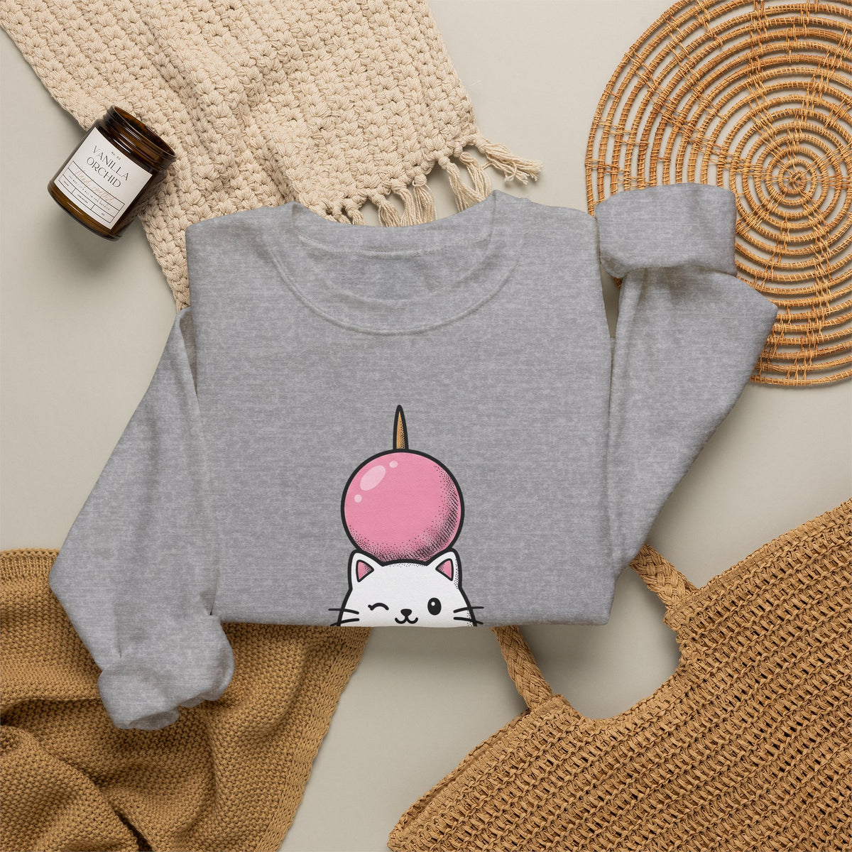 Feline Mochi Cat Snack Gift Adorable Cat Cat Fan Kitty Food Comic Sweet Candy Sweatshirt