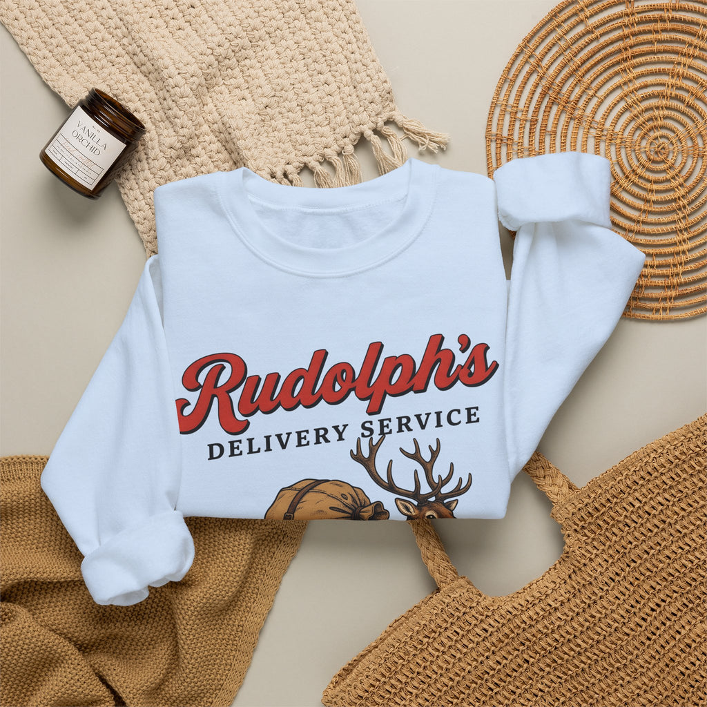 Deer Illustration Sweatshirt Christmas Celebration Gift Women Retro Sweatshirt Fawn Sweatshirt Noel Fan Vintage Sweatshirt Party Graphic Sketch Present Sweatshirt