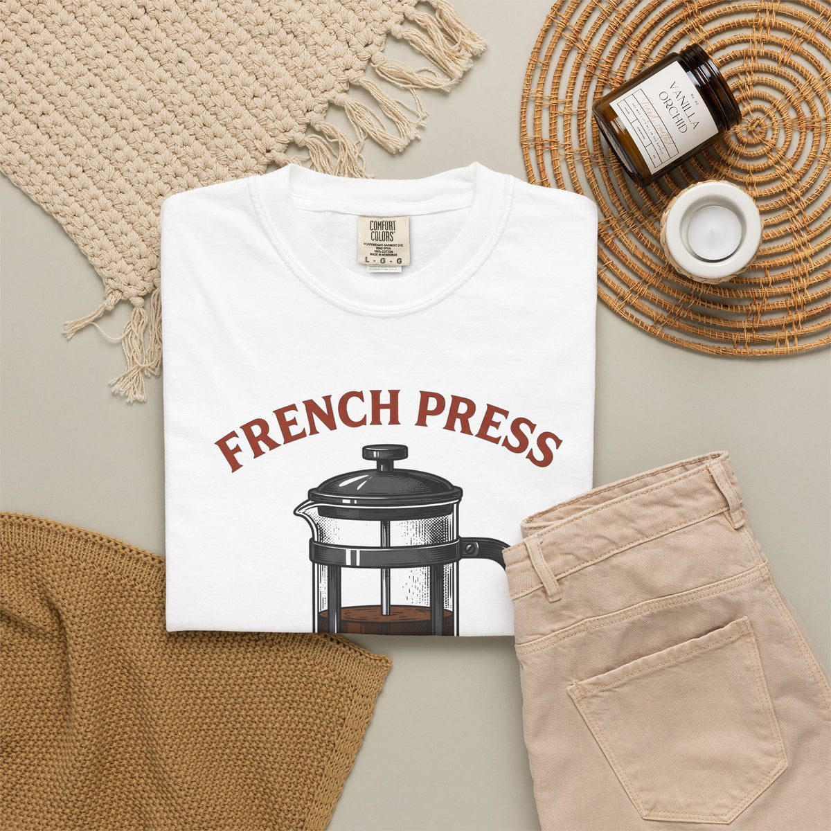 French Press T-Shirt Coffee Cafe Gift Women Sketch T-Shirt Cafetiere T-Shirt Coffee Fan Coffee Art T-Shirt Coffee Shop Graphic Cartoon Coffee T-Shirt