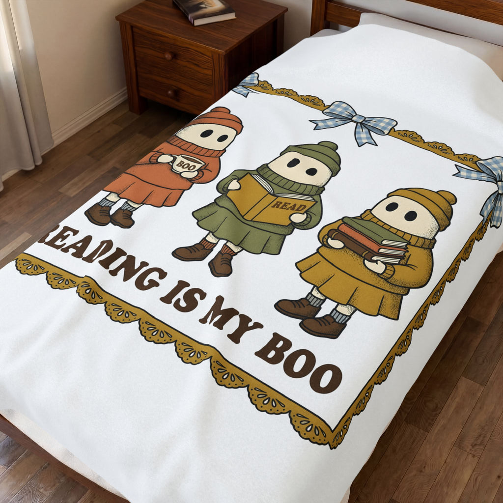 Phantom Reader Blanket Teachers Fright Gift Women Adorable Blanket Bookworm Blanket Educator Enthusiast Cute Blanket Horror Graphic Classic